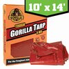 Gorilla Tarp 10ft x 14ft Tough 8 MIL 12x12 Weave Dark Red in a PDQ 97033